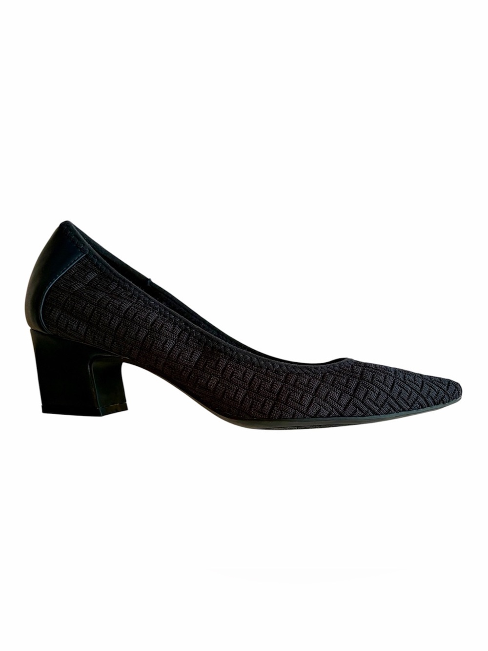 Adrienne Vittadini Faro Knit Pumps Navy Blue Size 9 Women’s Block Heel Shoes